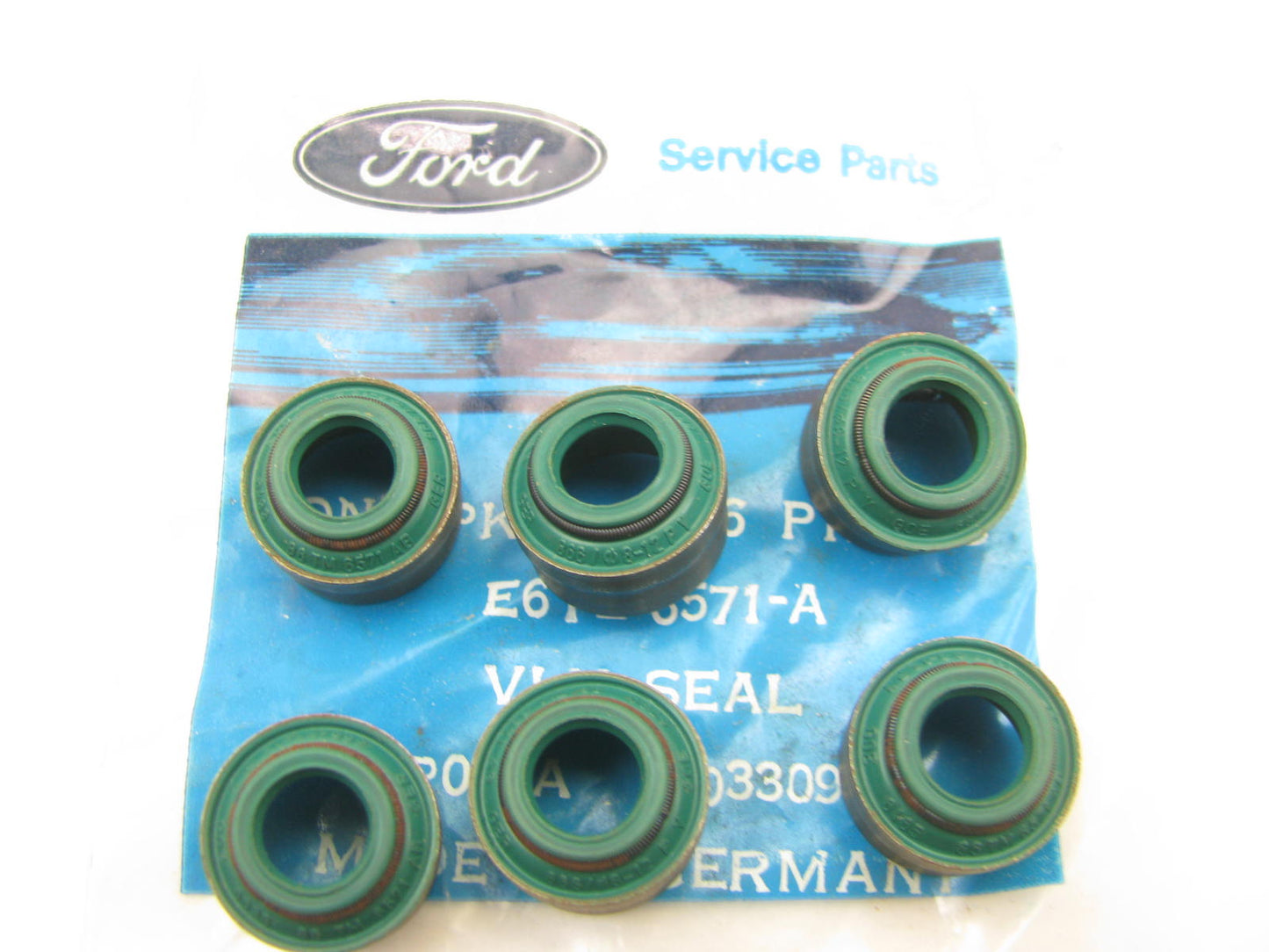 (6) NEW - OEM Ford E6TZ-6571-A Engine Valve Stem Oil Seal 1986-1990 2.9L-V6