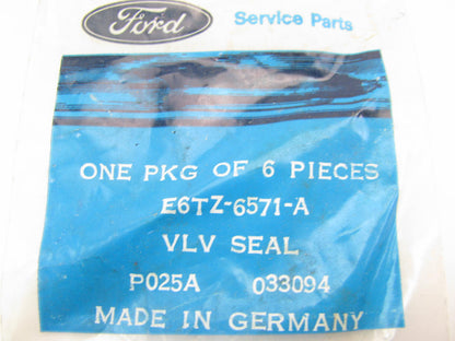 (6) NEW - OEM Ford E6TZ-6571-A Engine Valve Stem Oil Seal 1986-1990 2.9L-V6