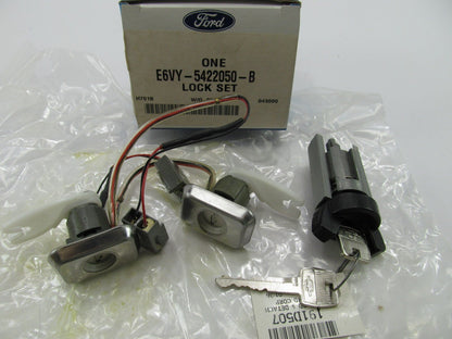1986-1987 Lincoln Continental Ignition Lock Cylinder + 2 Door Locks E6VY5422050B