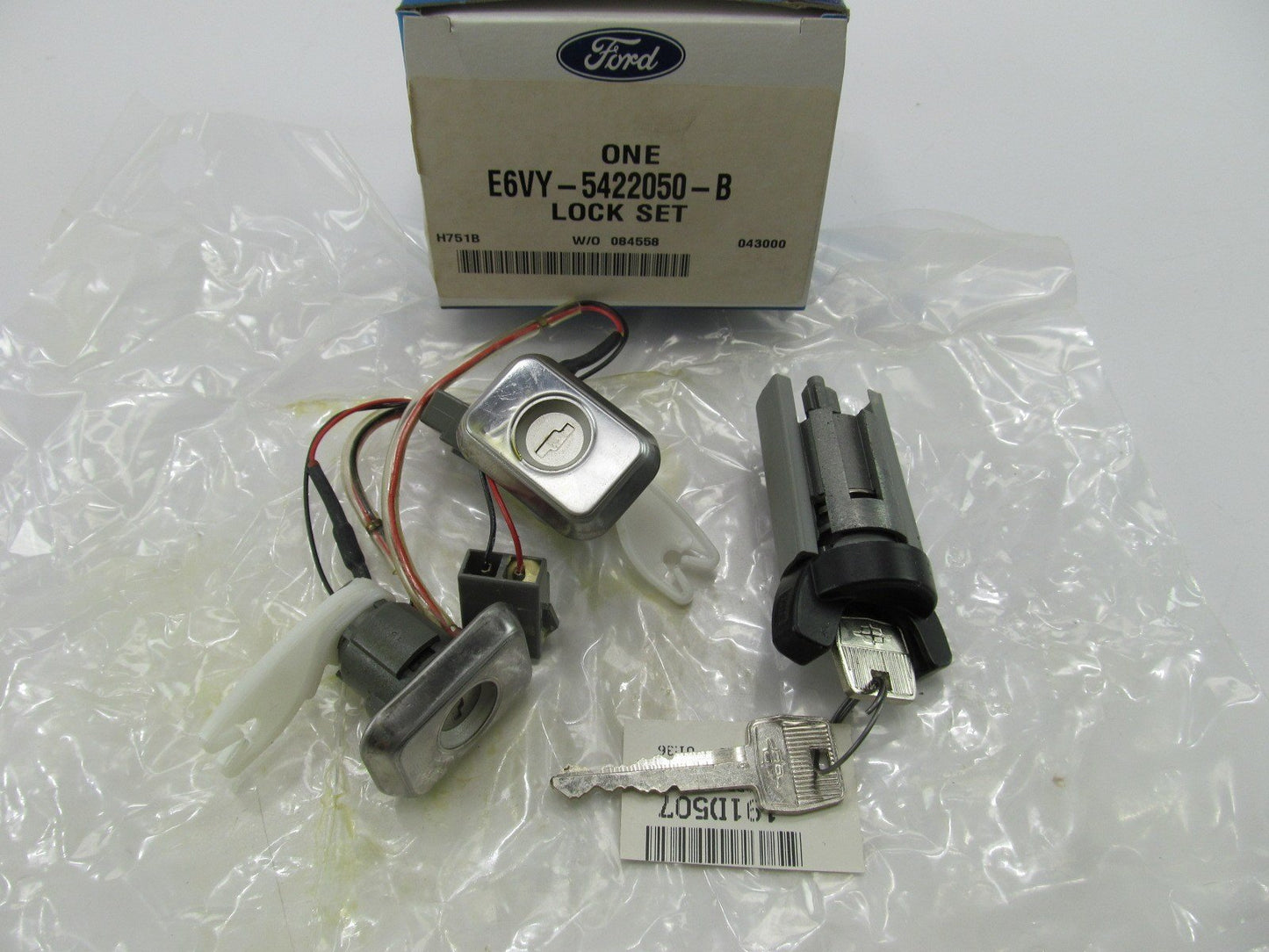 1986-1987 Lincoln Continental Ignition Lock Cylinder + 2 Door Locks E6VY5422050B