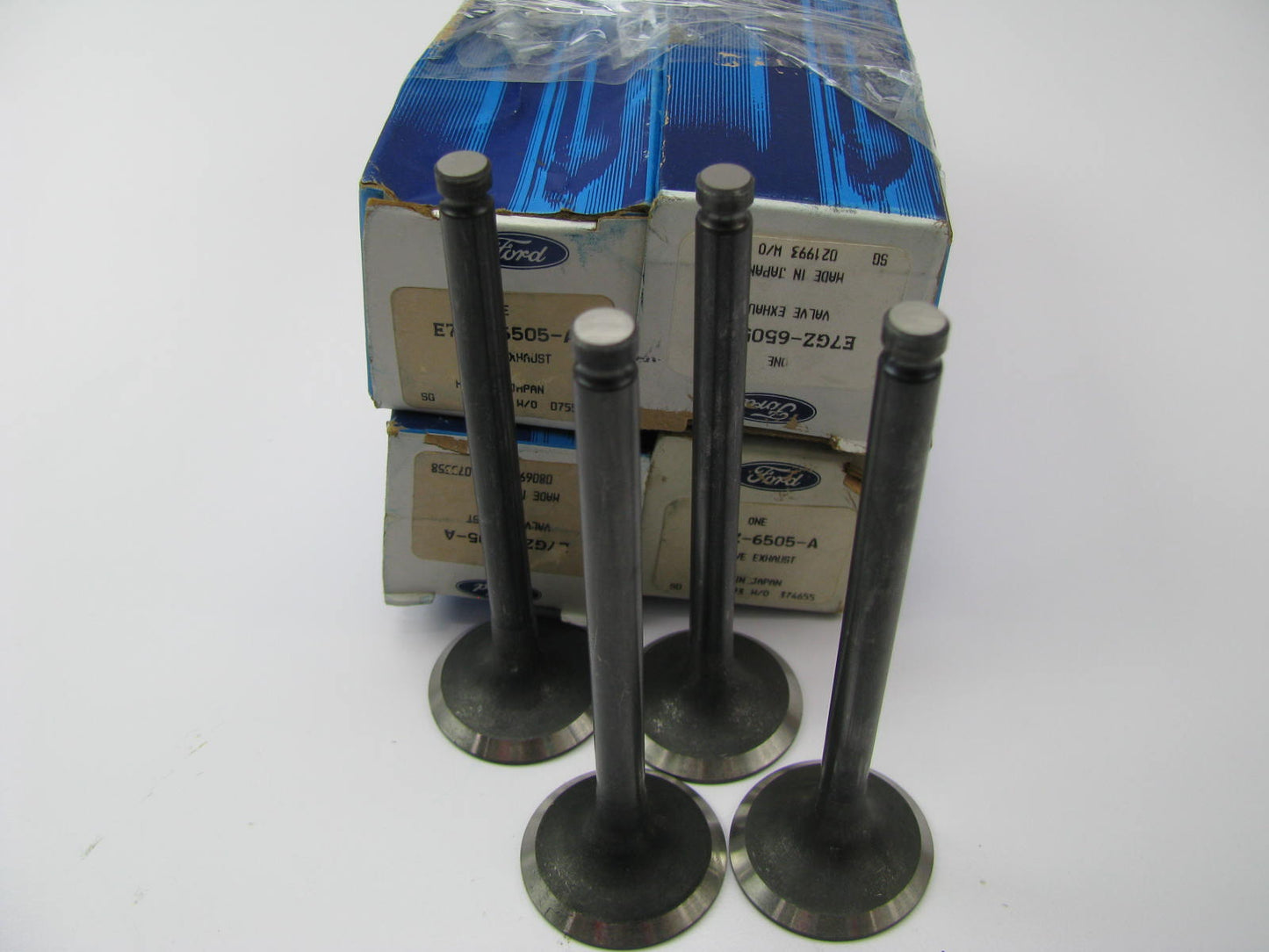 (4) NEW - OEM Ford E7GZ-6505-A Engine Exhaust Valve 1986-1989 1.6L-L4