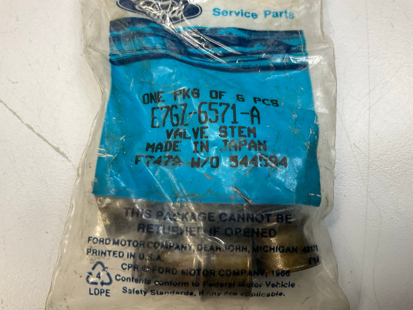 (6) NEW - OEM Ford E7GZ-6571-A Engine Valve Stem Seals