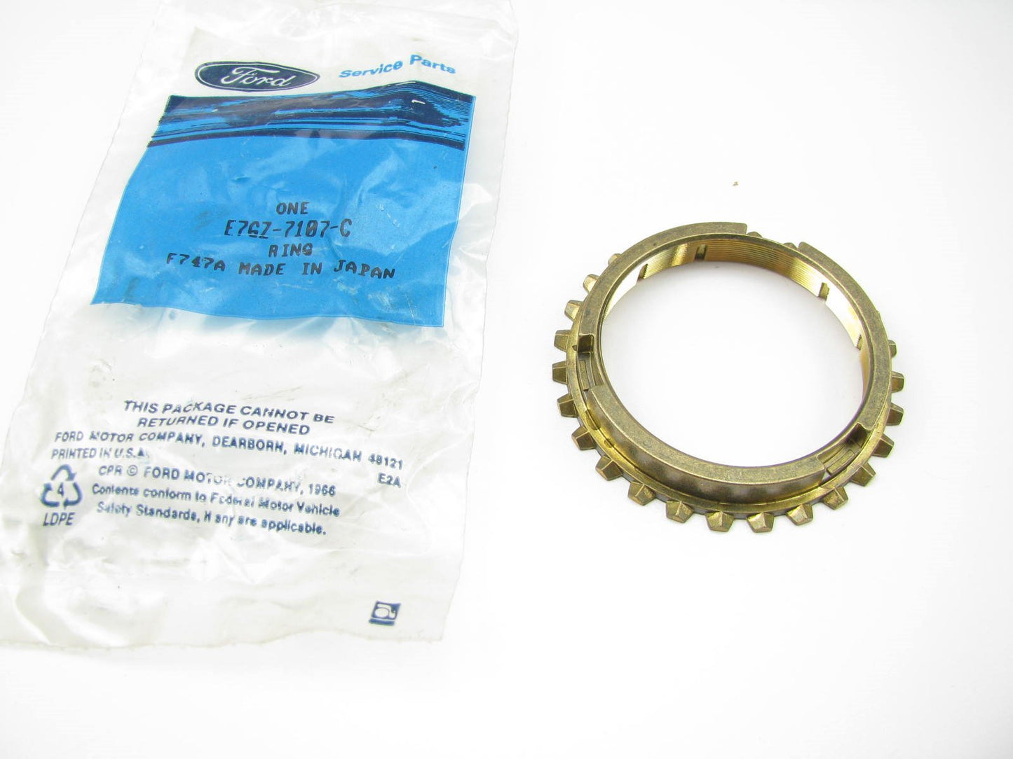 NEW - OEM Ford E7GZ-7107-C 5th SpeedTransmission Synchronizer 87-89 Tracer 5 SPD