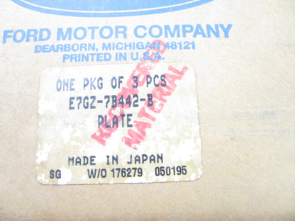 (3) Ford E7GZ-7B442-B Auto Transmission Reverse Steel Clutch Plate - ATX Festiva