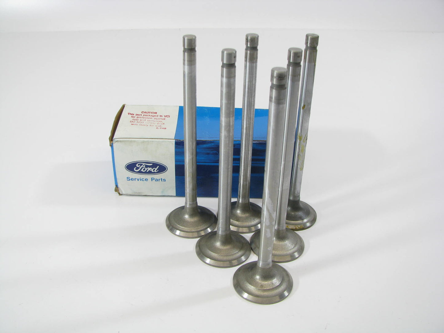 (6) NEW - OEM Ford E7HZ-6505-B Exhaust Valve 0.003'' O/S 1987-94 6.6L 7.8L-L6 FTO