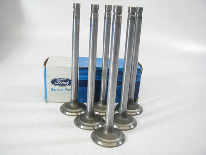 (6) NEW - OEM Ford E7HZ-6505-C Exhaust Valve 0.015'' O/S 1987-94 6.6L 7.8L-L6 FTO