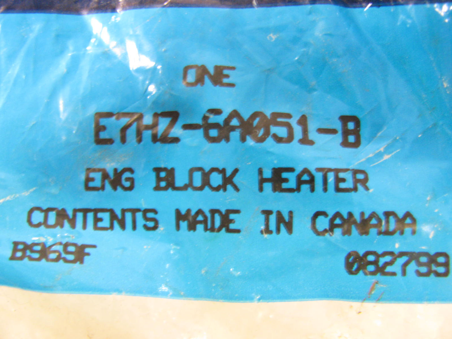 NEW - OEM Ford E7HZ-6A051-B Engine Cylinder Block Heater 1986-1988 6.6L 7.8L FTO