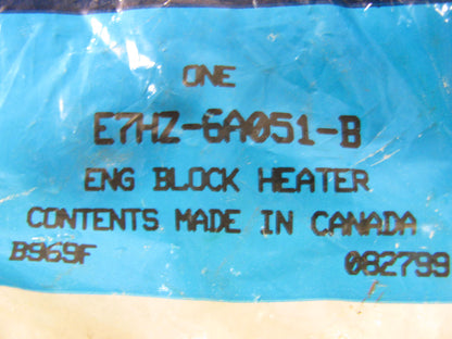 NEW - OEM Ford E7HZ-6A051-B Engine Cylinder Block Heater 1986-1988 6.6L 7.8L FTO