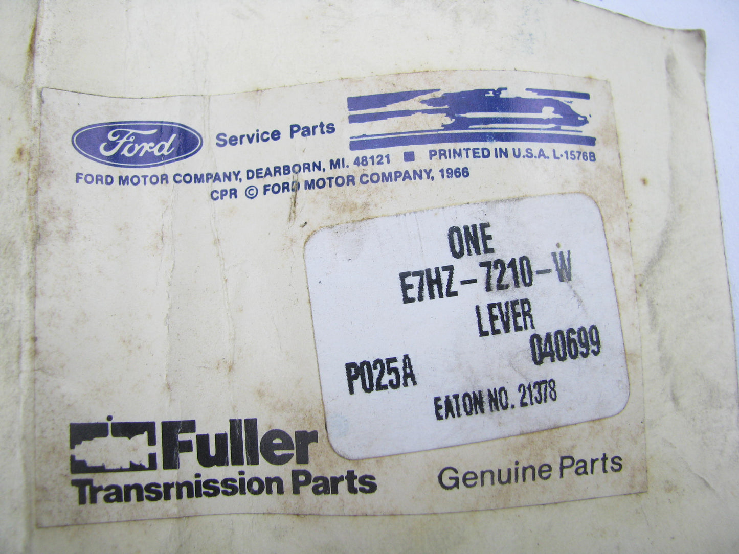 NEW - OEM Ford E7HZ-7210-W Transmission Gearshift Lever For E7HT-7201-MA