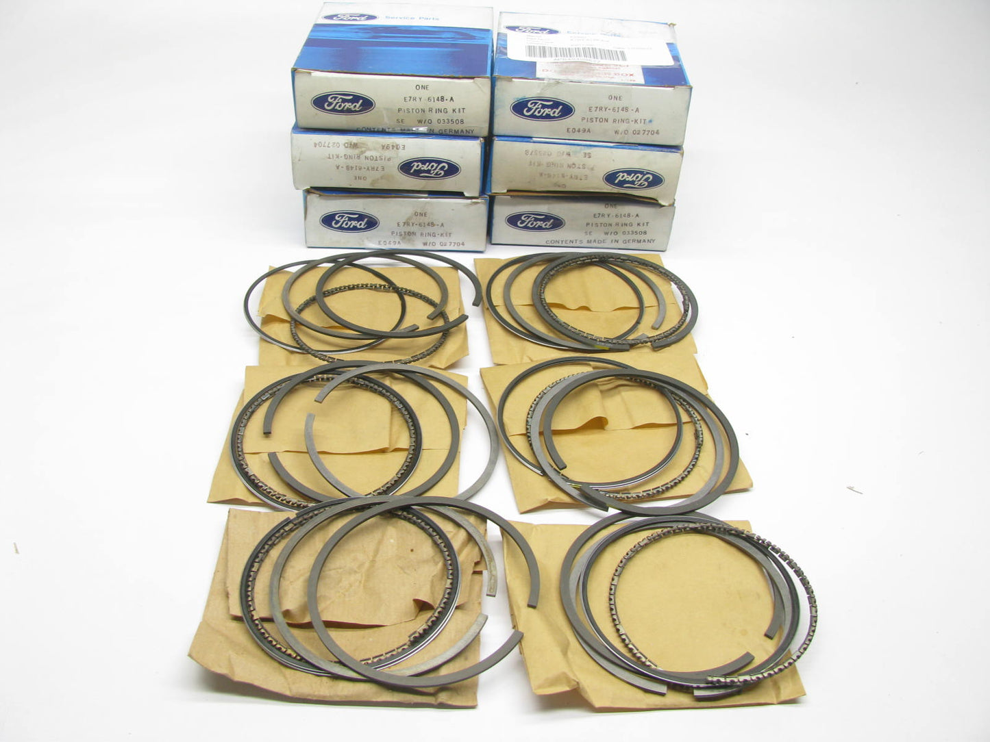 NEW - OEM Ford E7RY-6148-A Complete Piston Piston Ring Set STD 1986-1992 2.9L-V6