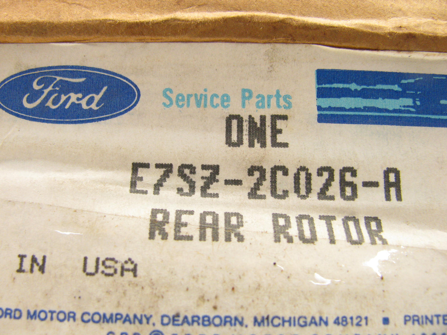 (2) NEW GENUINE OEM Ford E7SZ-2C026-A REAR Brake Rotors