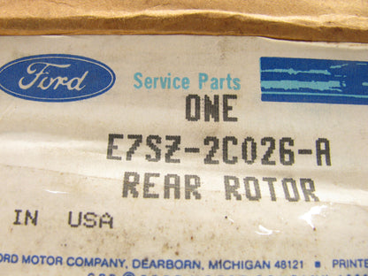 (2) NEW GENUINE OEM Ford E7SZ-2C026-A REAR Brake Rotors