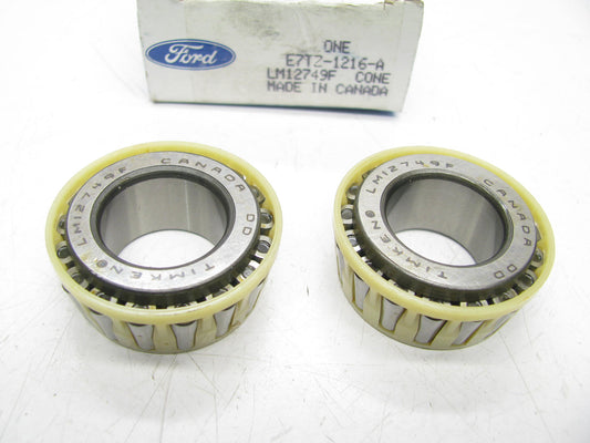 (2) NEW - OEM Ford E7TZ-1216-A Wheel Bearing - Front Outer, Timken LM12749F