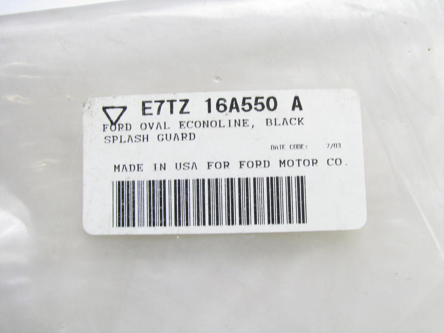 NEW - OEM Ford E7TZ-16A550-A Rear Splash Guards Mud Flaps