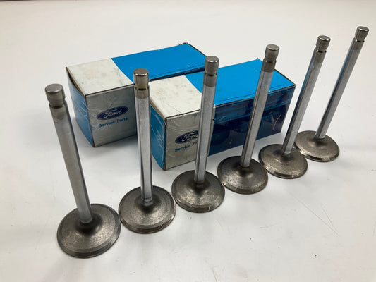 (6) NEW - OEM Ford E7TZ-6507-G Engine Intake Valve - 1985-1996 300 4.9L-L6