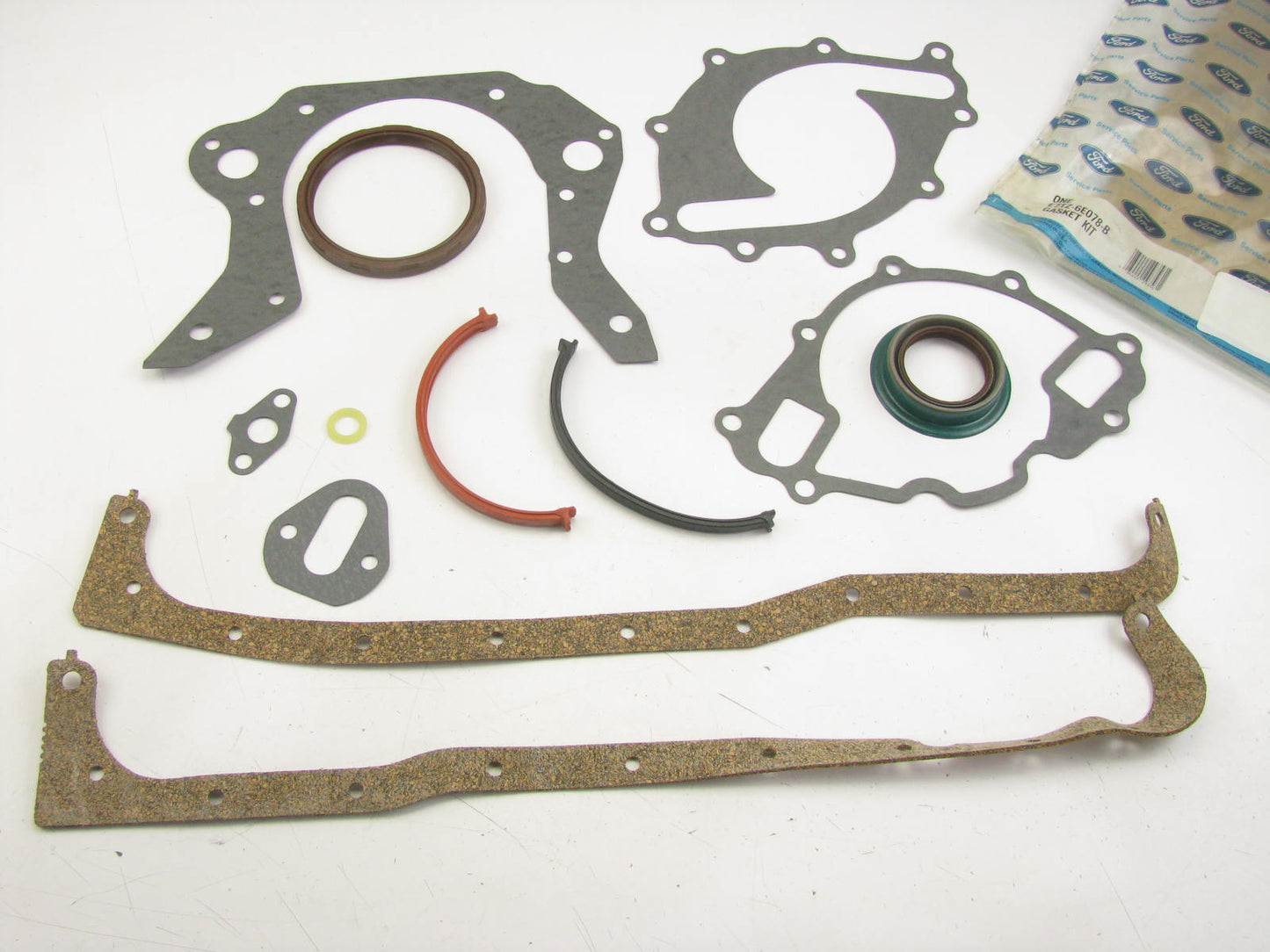 NEW OEM 1987 Ford 5.0L 302 V8 Lower Engine Oil Pan (Conversion) Gasket Set