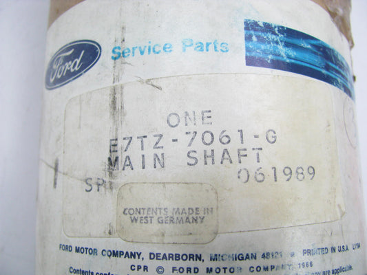 NEW - OEM Ford E7TZ-7061-G Manual Transmission Mainshaft For ZF5 2WD 16-3/8''