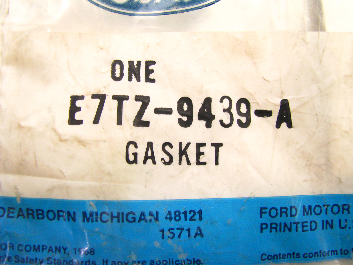 Genuine OEM Ford E7TZ-9439-A Intake Manifold Gasket - 1987-1996 FORD 4.9L 300 I6