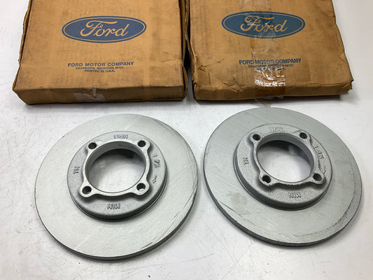 (2) NEW - OEM Ford E8BZ-1125-A Front Disc Brake Rotor For 1989-1993 Festiva