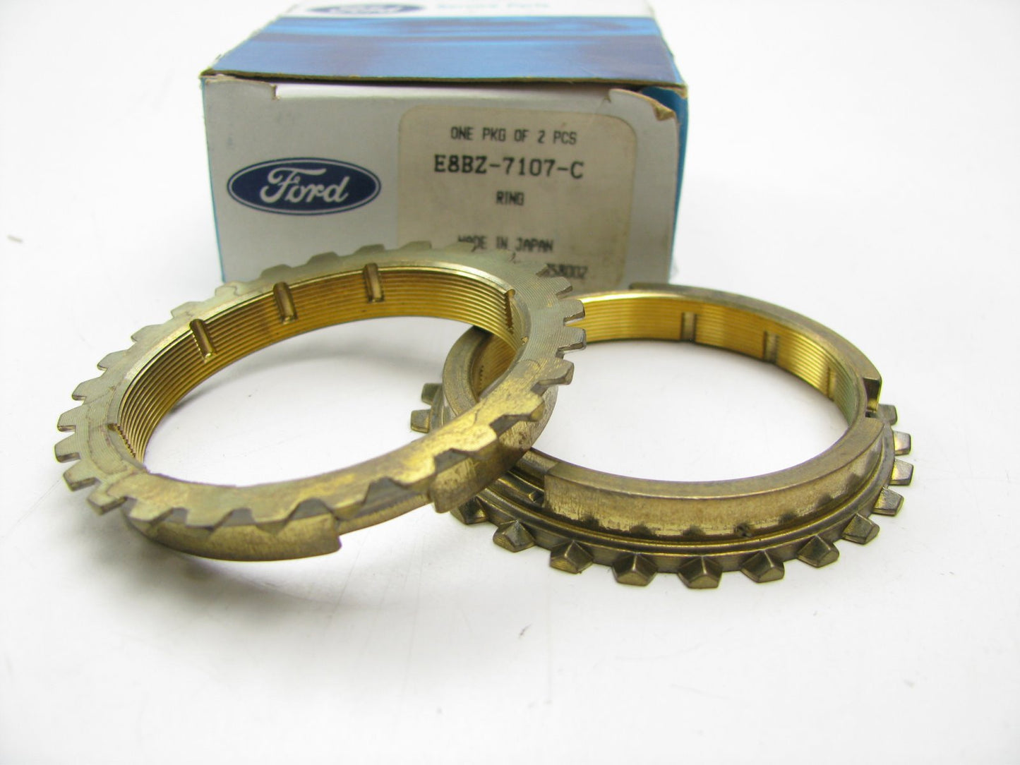 (2) Ford E8BZ-7107-C 3RD/4TH SPEED Synchronizer Blocking Rings 1988-1993 Festiva