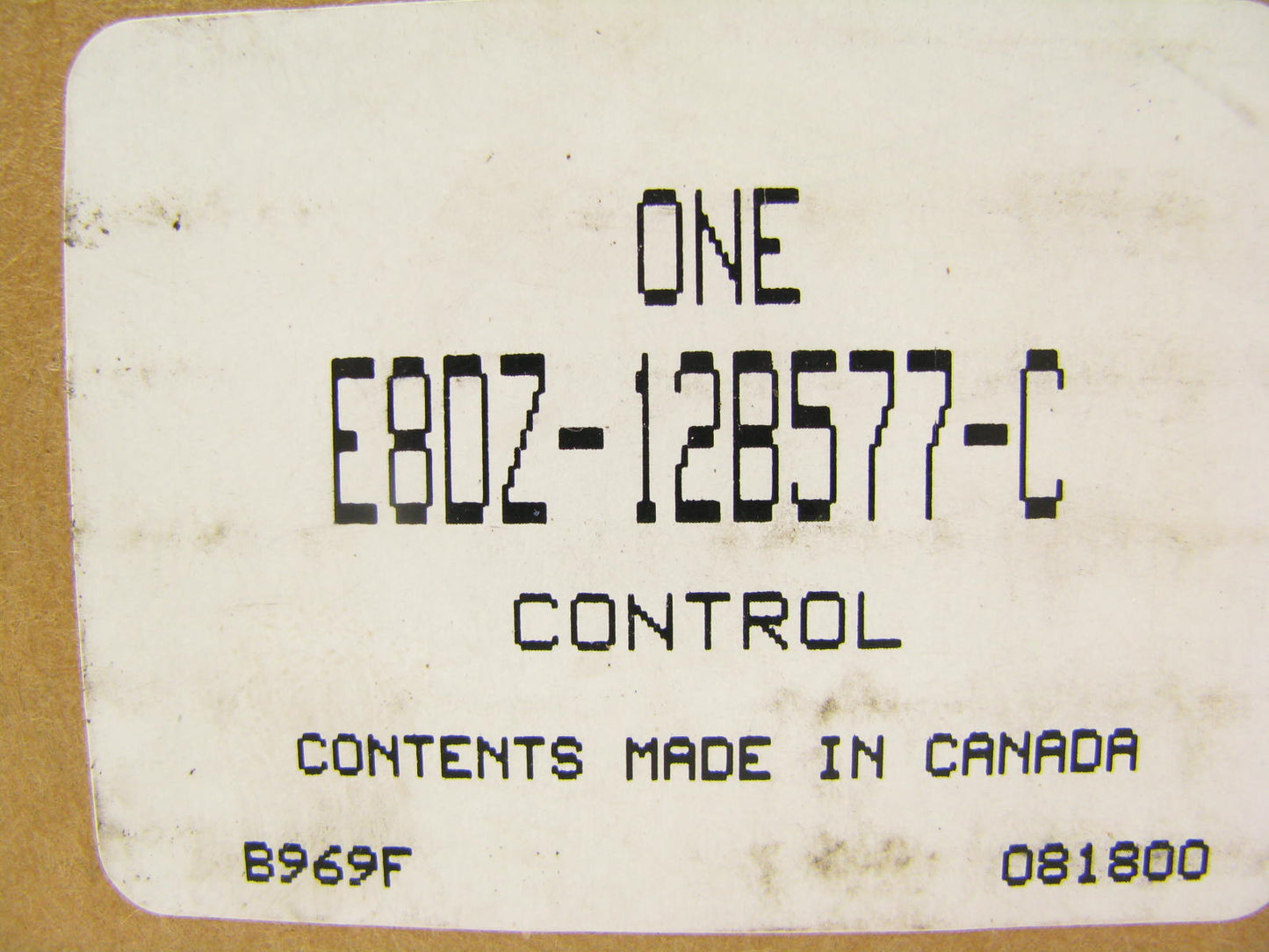 1986-88 Taurus 2.5L MANUAL TRANS. CCRM Relay Control Module IRCM E8DF-12B577-CB