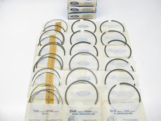 NEW - OEM Ford E8DZ-6148-A Full Piston Rings Set - Standard 1988-1989 3.8L-V6