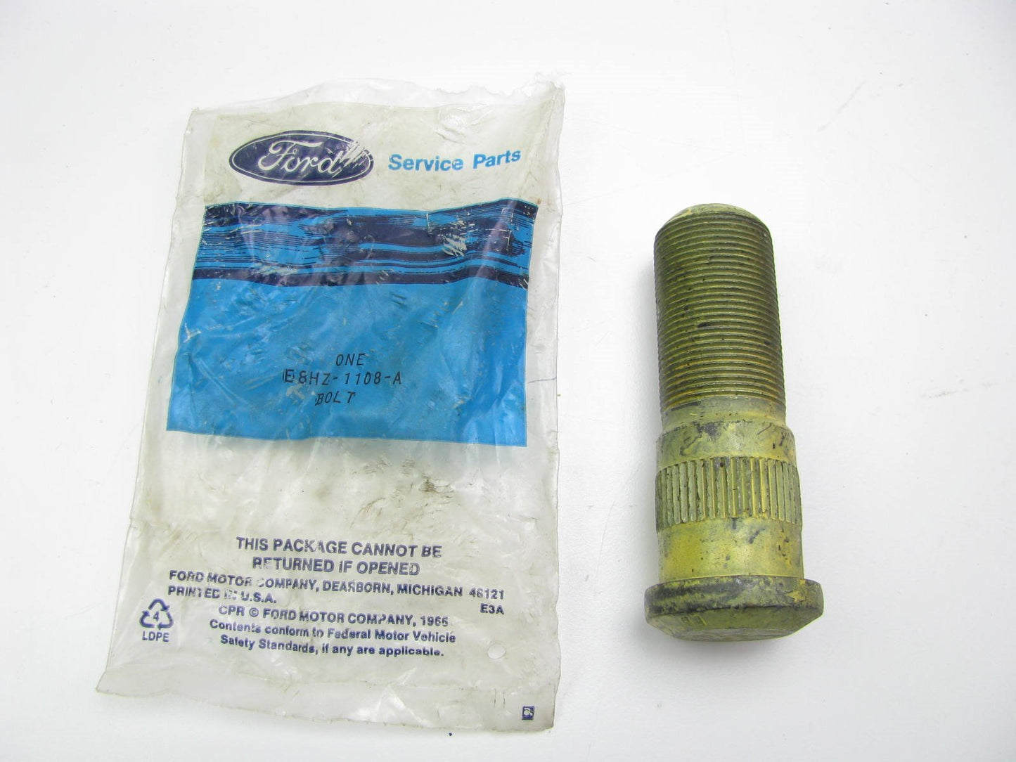 NEW - OEM Ford E8HZ-1108-A LH Wheel Lug Stud - 1-1/8''-16 X 3-1/2''