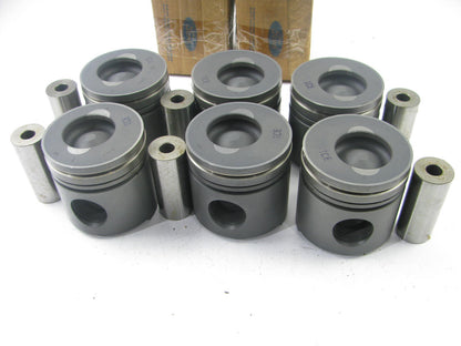 (6) NEW - OEM Ford E8HZ-6108-E Piston .040'' For 88-93 6.6L FTO Diesel 165HP CALI