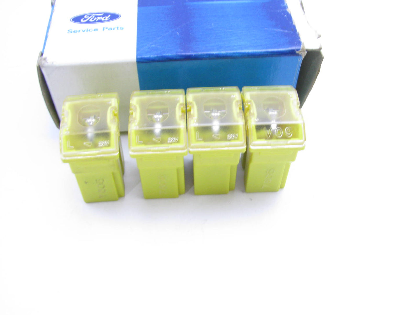 (4) NEW - OEM Ford E8OY-14526-C Push In Cartridge Maxi Type Fuse 60 Amp Yellow