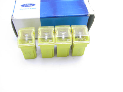 (4) NEW - OEM Ford E8OY-14526-C Push In Cartridge Maxi Type Fuse 60 Amp Yellow