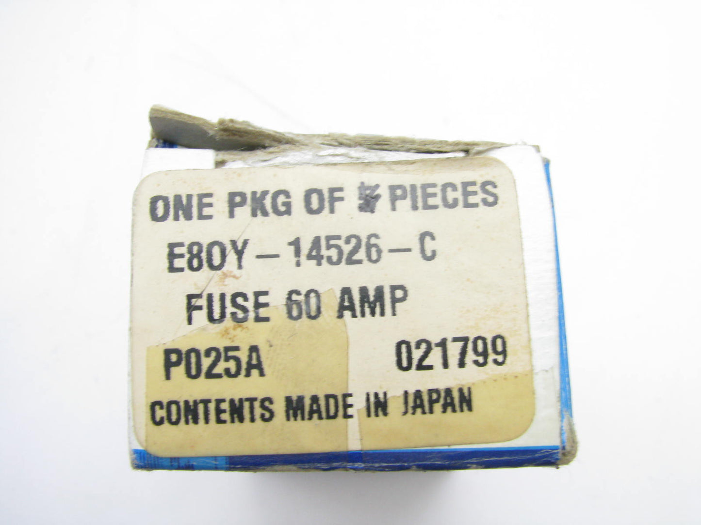 (4) NEW - OEM Ford E8OY-14526-C Push In Cartridge Maxi Type Fuse 60 Amp Yellow