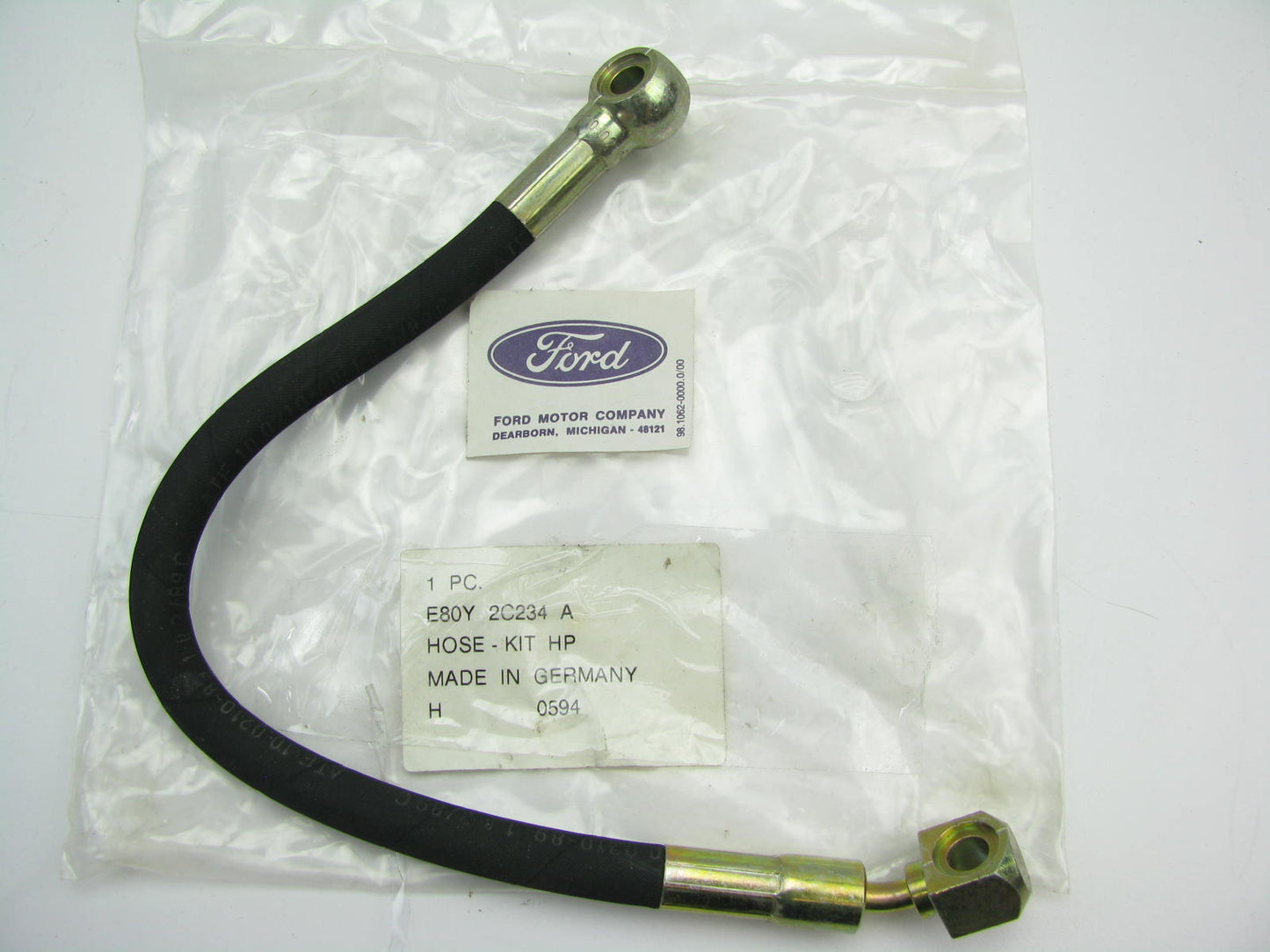 NEW - OEM Ford E8OY-2C234-A High Pressure Brake Hose 1988-90 Lincoln Continental