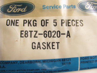 (5) OEM Ford E8TZ-6020-A  Front Timing Cover Gaskets - 1988-1992 Ranger 2.3L