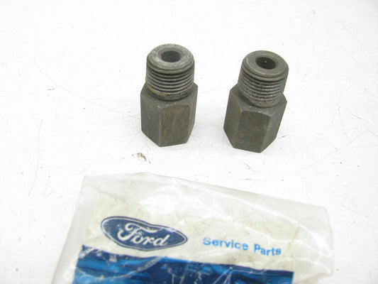 (2) NEW - OEM Ford E8TZ-7D273-A Trans Oil Tube Connector, 5/8''-18 X 3/8'' NPTF