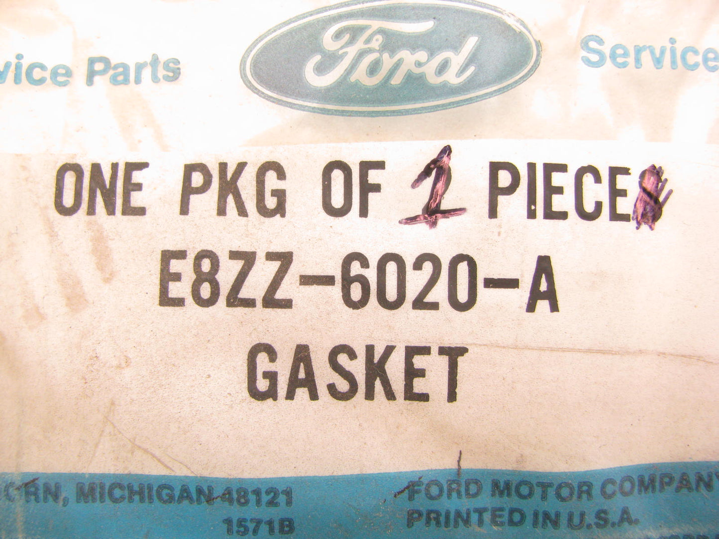 New OEM E8ZZ-6020-A Ford Camshaft Timing Cover Gasket