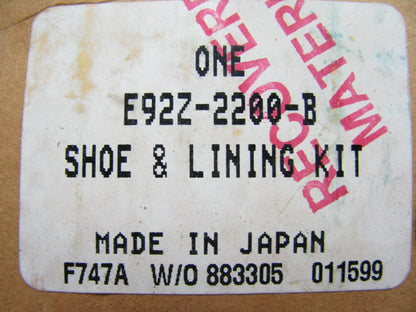 NEW GENUINE OEM Ford E92Z-2200-B Rear Drum Brake Shoes