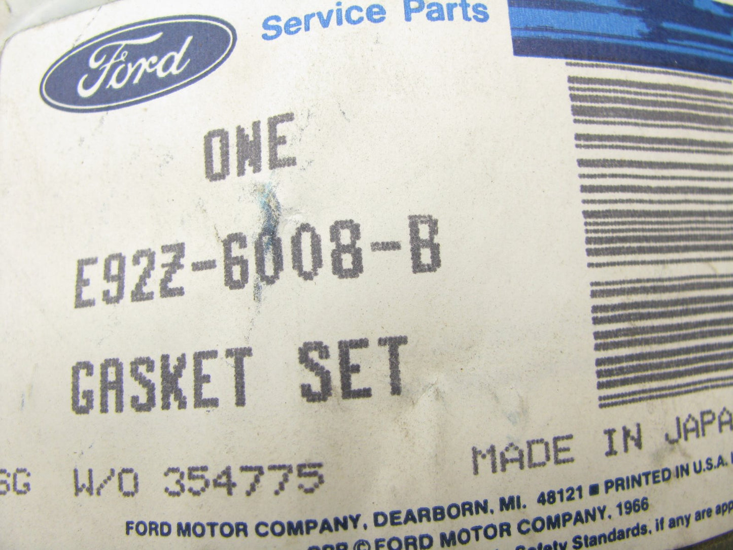 NEW - OEM Ford E92Z-6008-B Full Gasket Set 1989-1992 Probe 2.2L