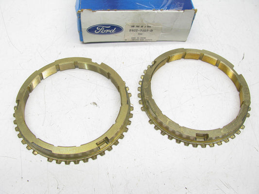 (2) NEW - OEM Ford E92Z-7107-D 1st & 2nd Gear Synchronizer Blocking Ring