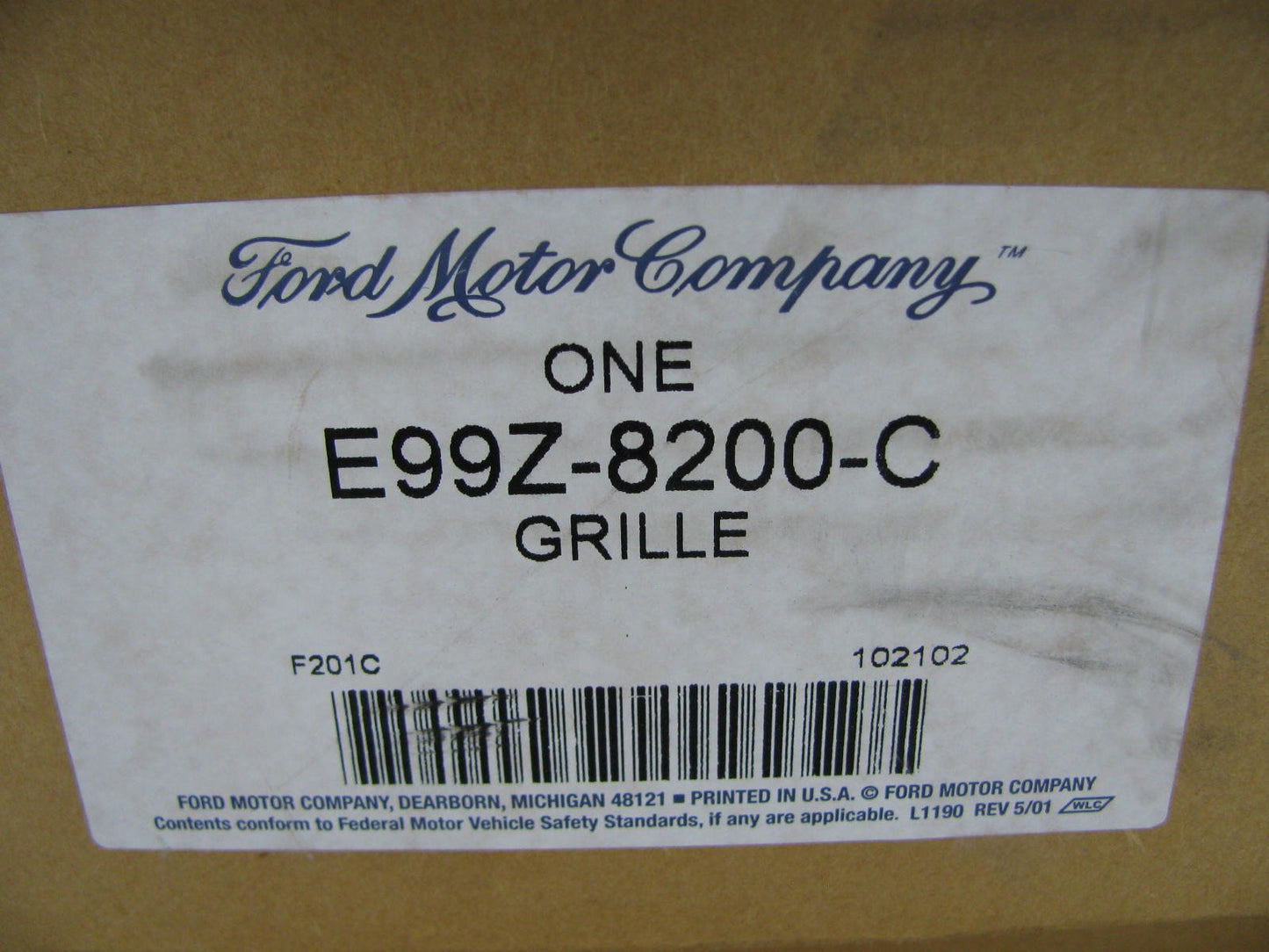 NEW OLD STOCK - Genuine OEM Ford E99Z-8200-C Grille - 1989-1991 Aerostar Van