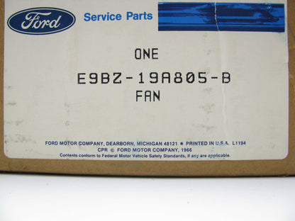 NEW OEM Ford E9BZ-19A805-B Radiator Condenser Fan Motor - 1988-1993 Ford Festiva