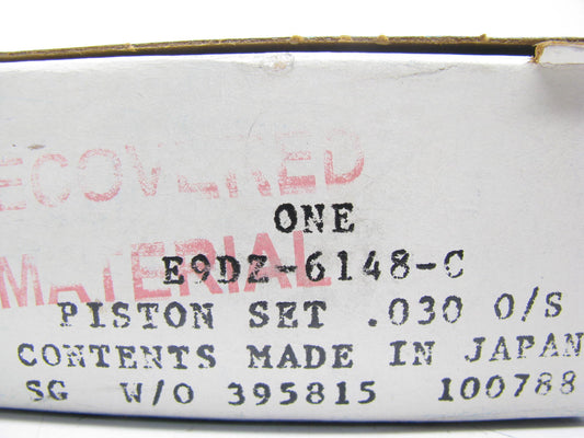 NEW - OEM Ford E9DZ-6148-C Single Piston Ring Set .030'' 89-95 Taurus SHO 3.0L-V6
