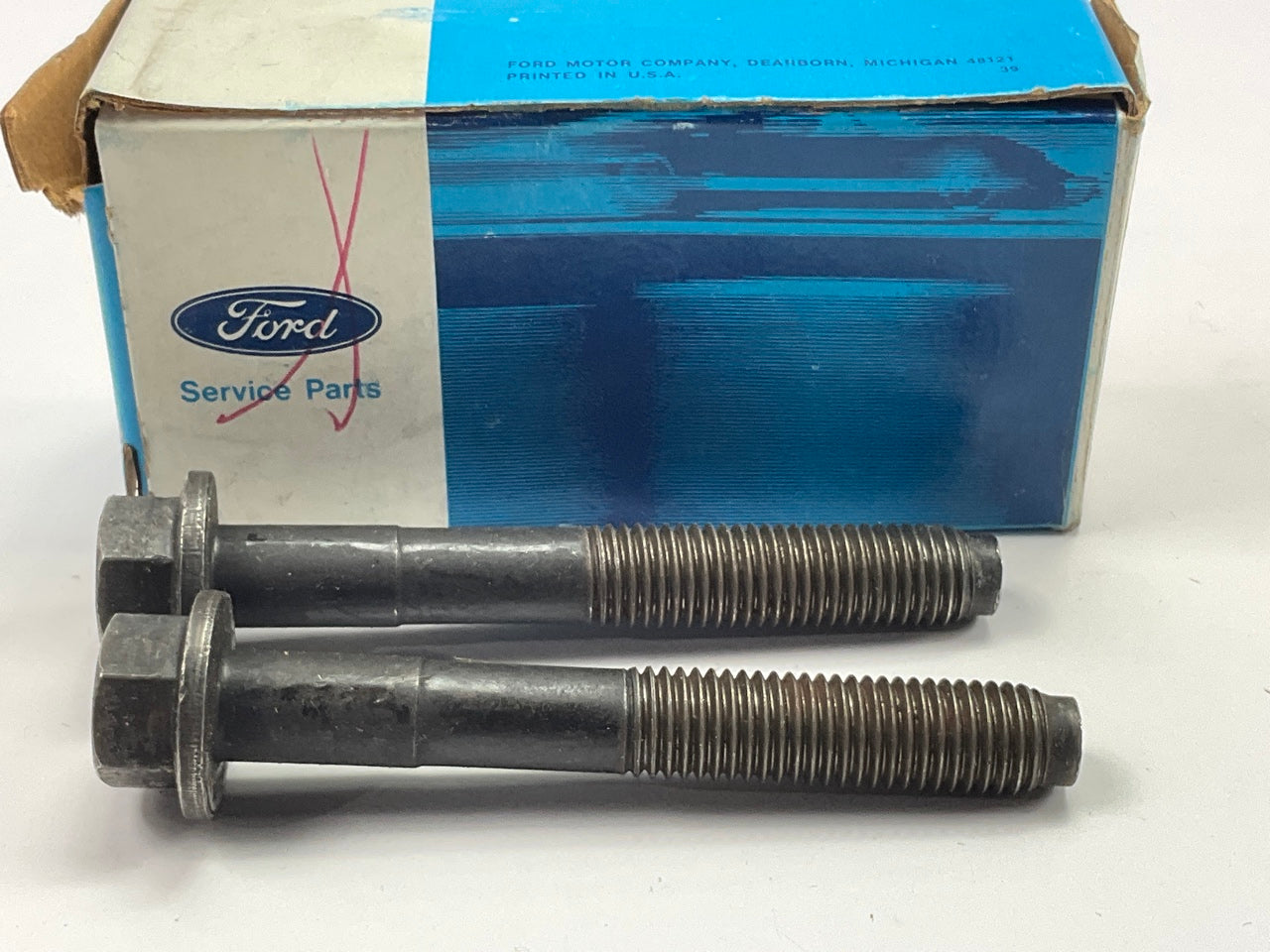 (2) Ford E9DZ-6345-D Engine Crankshaft Main Bearing Cap Bolt - 3.0L OHV ''Vulcan''