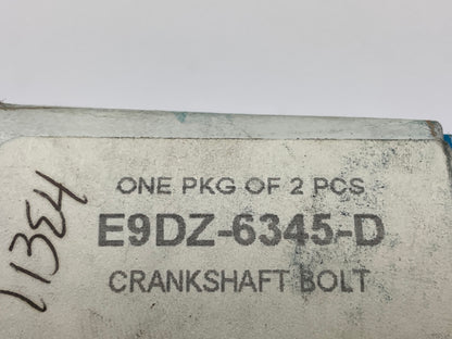 (2) Ford E9DZ-6345-D Engine Crankshaft Main Bearing Cap Bolt - 3.0L OHV ''Vulcan''