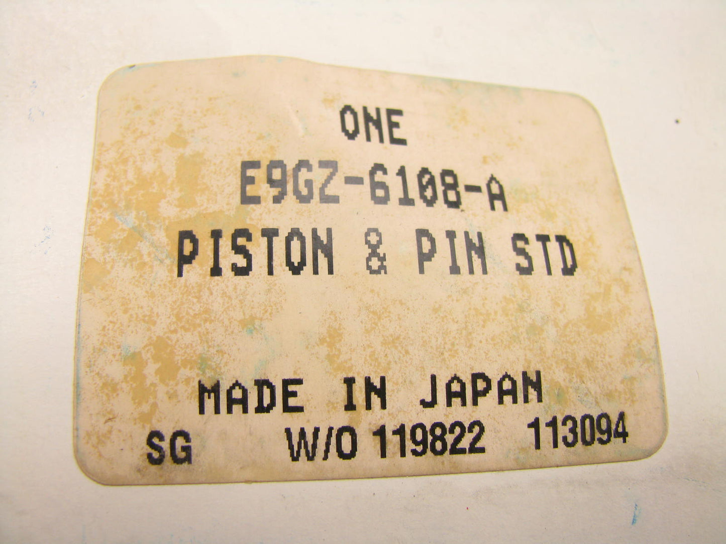 NEW - OEM Ford E9GZ-6108-A Engine Piston STD 1988-1989 Mercury Tracer 1.6L-L4