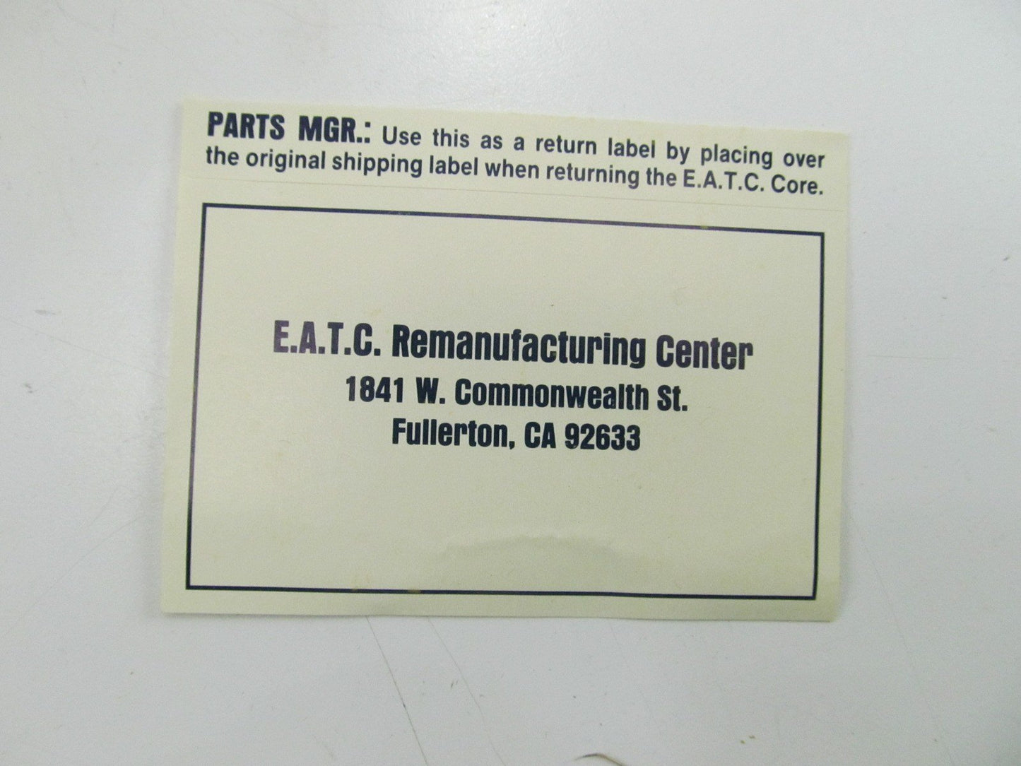 Ford E9OY-19980-A EATC Electronic A/C Heater Control Switch 1988-89 Continental