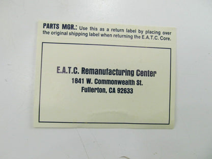 Ford E9OY-19980-A EATC Electronic A/C Heater Control Switch 1988-89 Continental