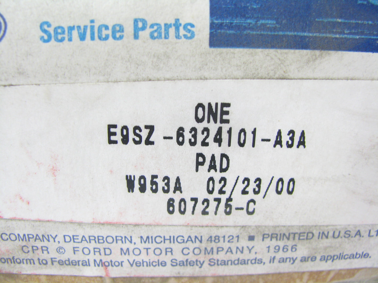 NEW - OEM Ford E9SZ-6324101-A3A Front Left Door Arm Rest Pad 1989 Thunderbird