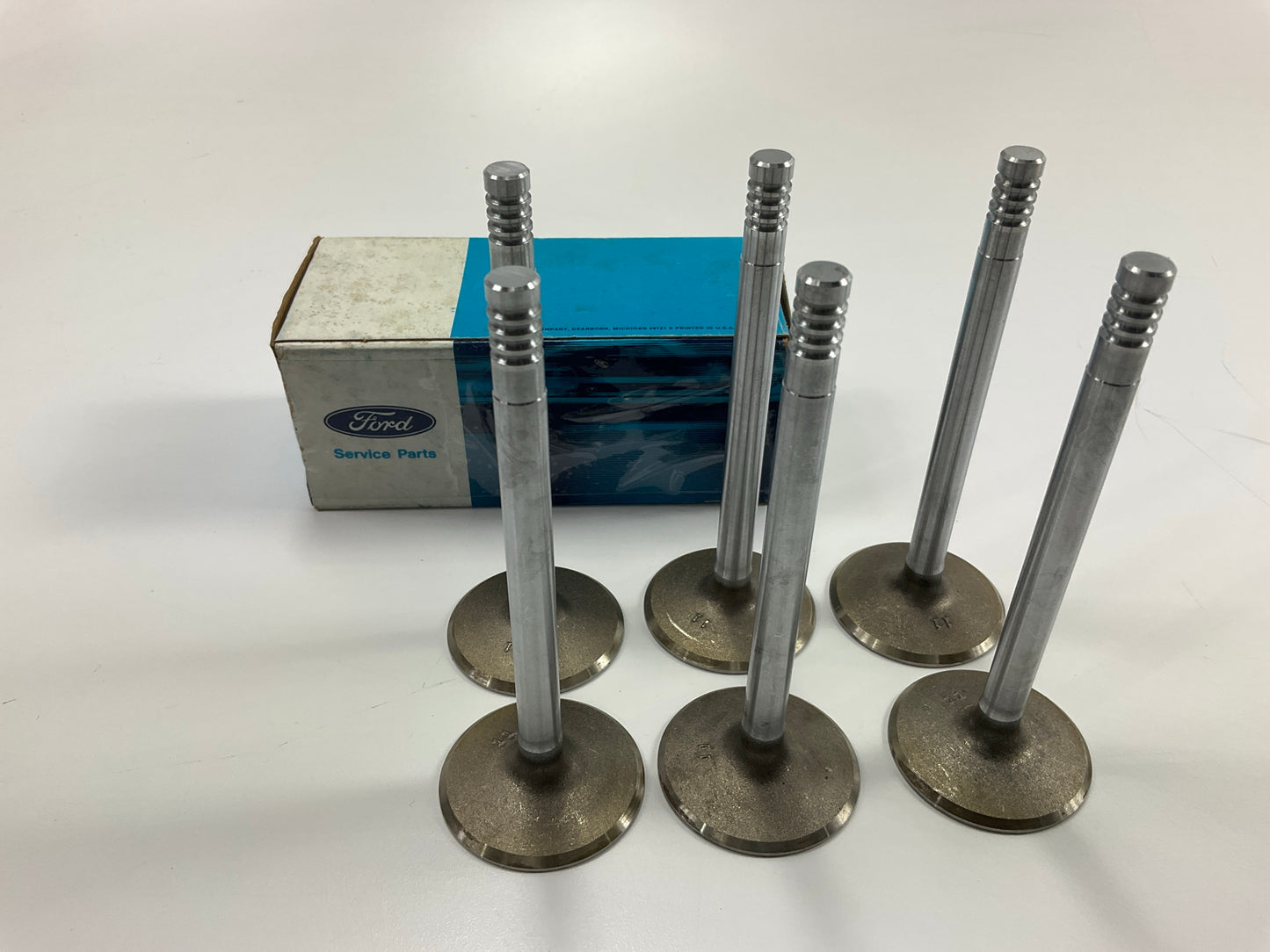 (6) NEW - OEM Ford E9SZ-6507-B Intake Valve .38mm / 0.15'' O/S 1982-1989 3.8L-V6