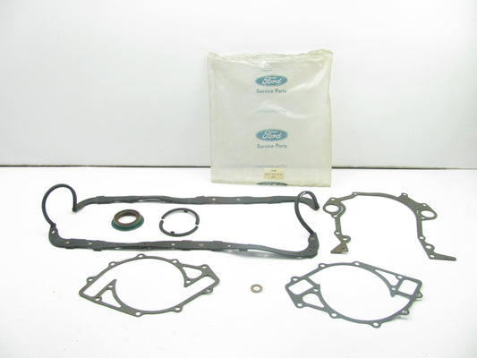 New OEM Ford E9TZ-6E078-C Lower Engine Crankcase Cover Gasket Set 89-93 7.5L V8