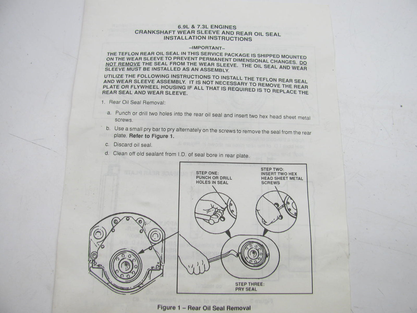 OEM 1989-1994 Ford F-250 F-350 7.3L V8 IDI Diesel Lower Gasket Set E9TZ-6E078-D